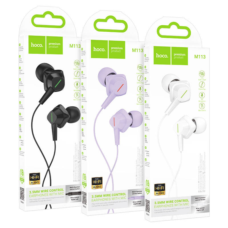6fe09d5d27f511f097ff408d5ca6b3d2_6fe09d5e27f511f097ff408d5ca6b3d2 HOCO M113 Landy universal earphones with microphone (черный) 20193894
