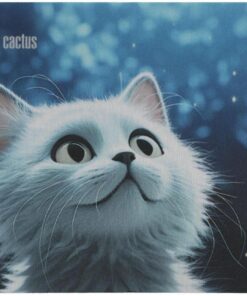 CACTUS Коврик для мыши White Cat ткань, 220х180х2мм [cs-mpc-p06xs]