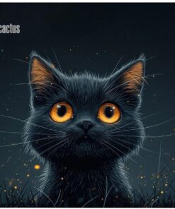 CACTUS Black Cat 250x200x3мм (CS-MPC-D09S)