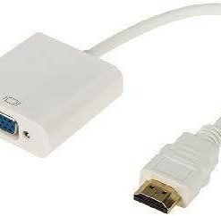 REXANT (17-6934) Переходник штекер HDMI — гнездо VGA провод + 3.5мм с питанием белый