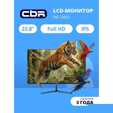 CBR LCD Монитор 23.8″ MF-2403, IPS, FHD 1920×1080, 144Гц, 1*DP/1*HDMI, внешний БП, черный, кабель HD